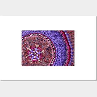 Mandala Purple, Pink, and Red Posters and Art